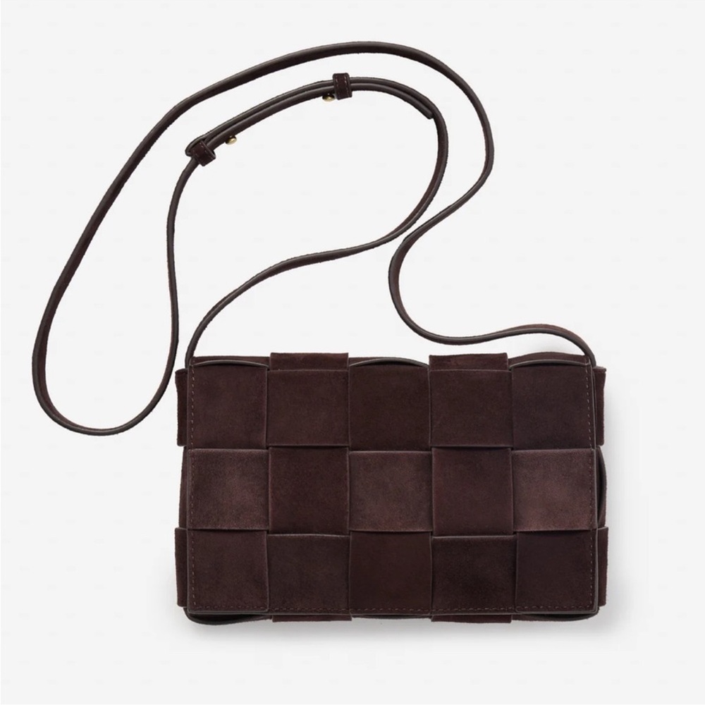 J.McLaughlin Una Woven Suede Crossbody Bag